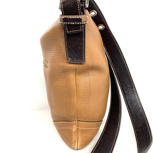 COACH Legacy F10941 Camel Brown Leather Medium Shoulder Duffle Bag Purse - Picture 6 of 10